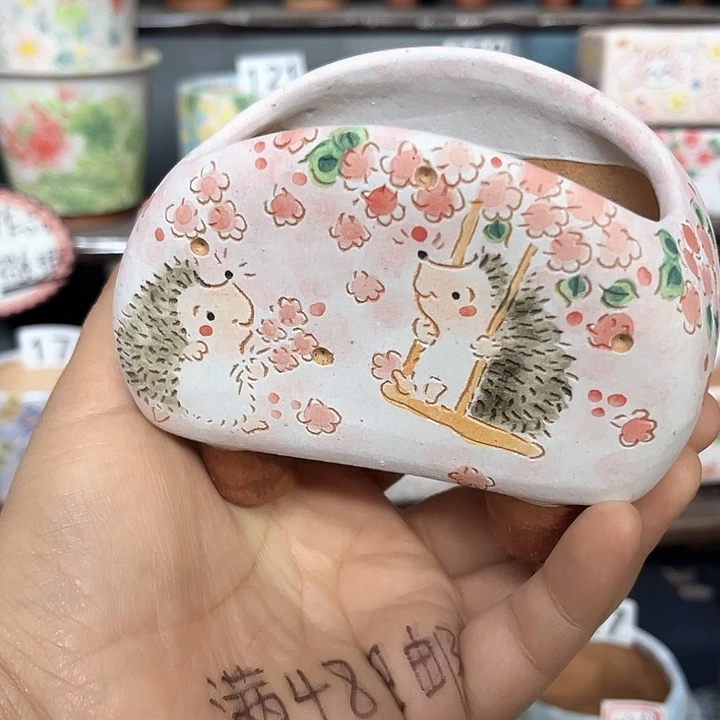 默认微瑕手工多肉植物花盆