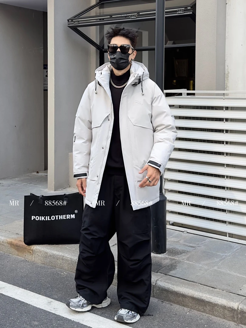 88568#米色#冬季新款潮流韩版时尚保暖加厚外套（无水洗标）