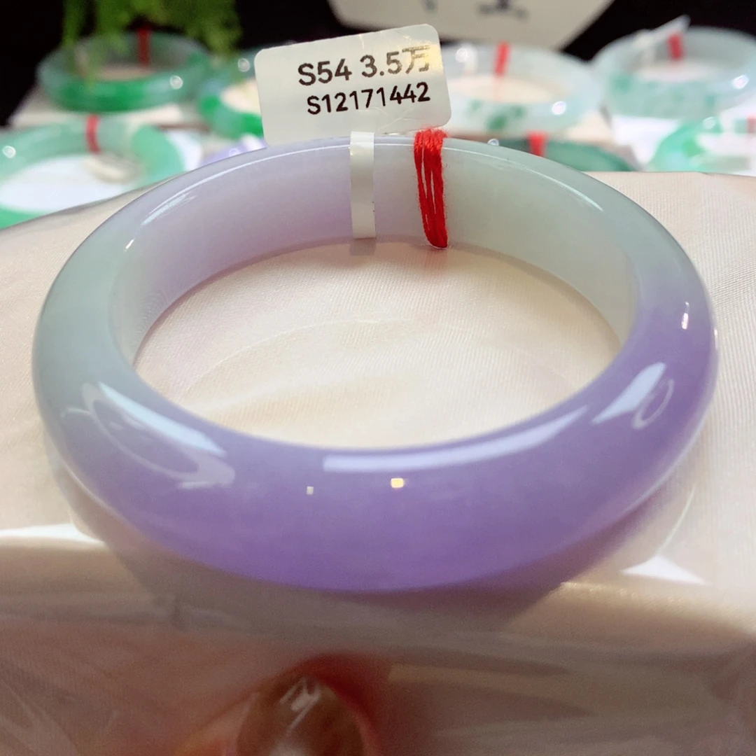 未镶嵌手镯翡翠紫罗兰半山水完美强推5号11