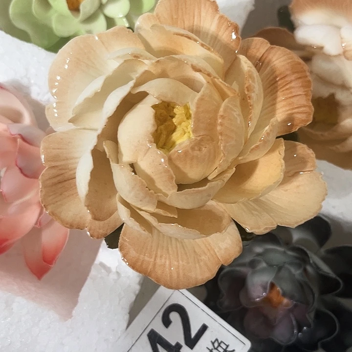 陶瓷花花摆件，花束