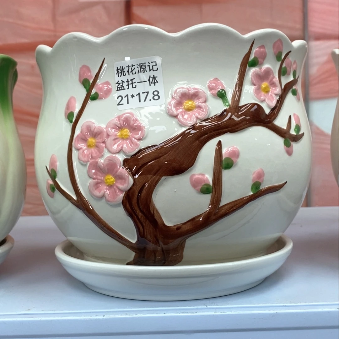 陶瓷@陶瓷花盆@@桃花源记特大