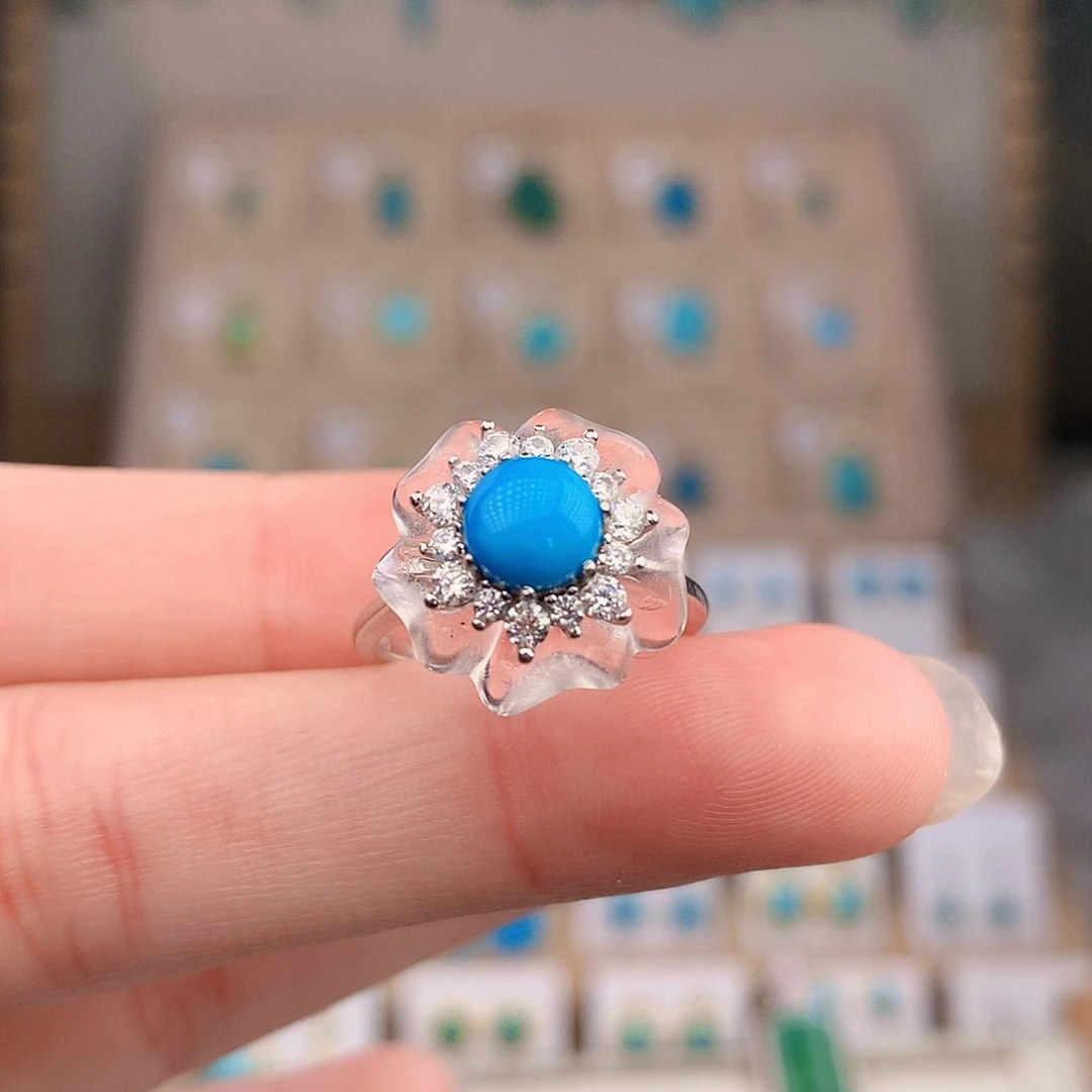 绿松石银S925镶嵌颈饰