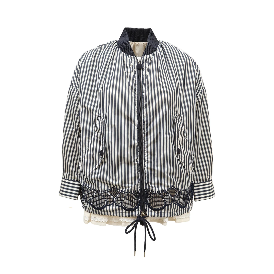 99新 MONCLER 【活动】条纹 外套 拼色 尼龙/锦纶P244381580