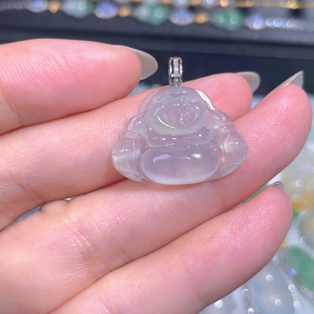 颈饰18K金镶嵌翡翠翡翠