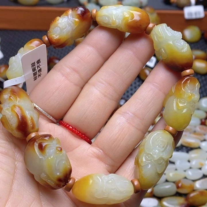 和田玉手链未镶嵌用****0