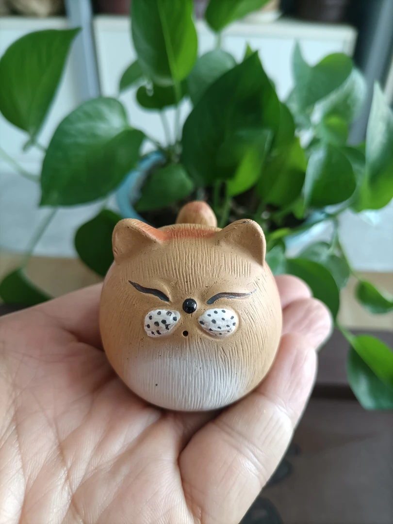 个性紫砂招财猫茶宠手工茶玩茶桌精美摆件