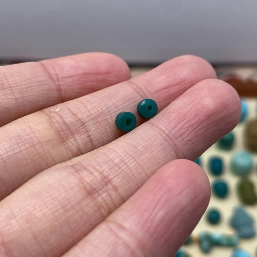 绿松石珠宝半成品未镶嵌觉*斋