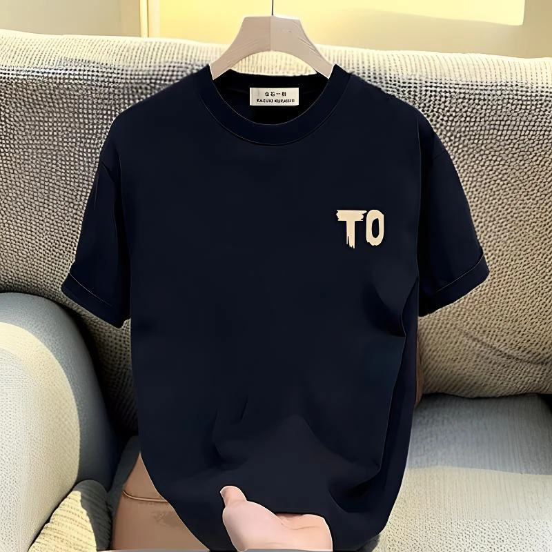 仓石一树潮牌字母印花短袖t恤男2025夏季新款宽松纯棉百搭ins半袖