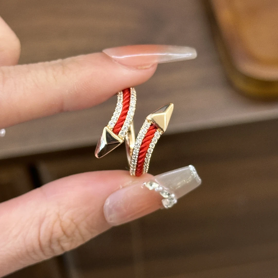 铜合金合成锆石戒指 CC8958 高定系列 可调节戒指