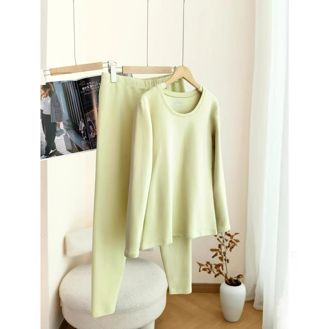 ZJ L胸78-110长54腰66-104长90保暖内衣套装磨毛秋衣秋裤 4752