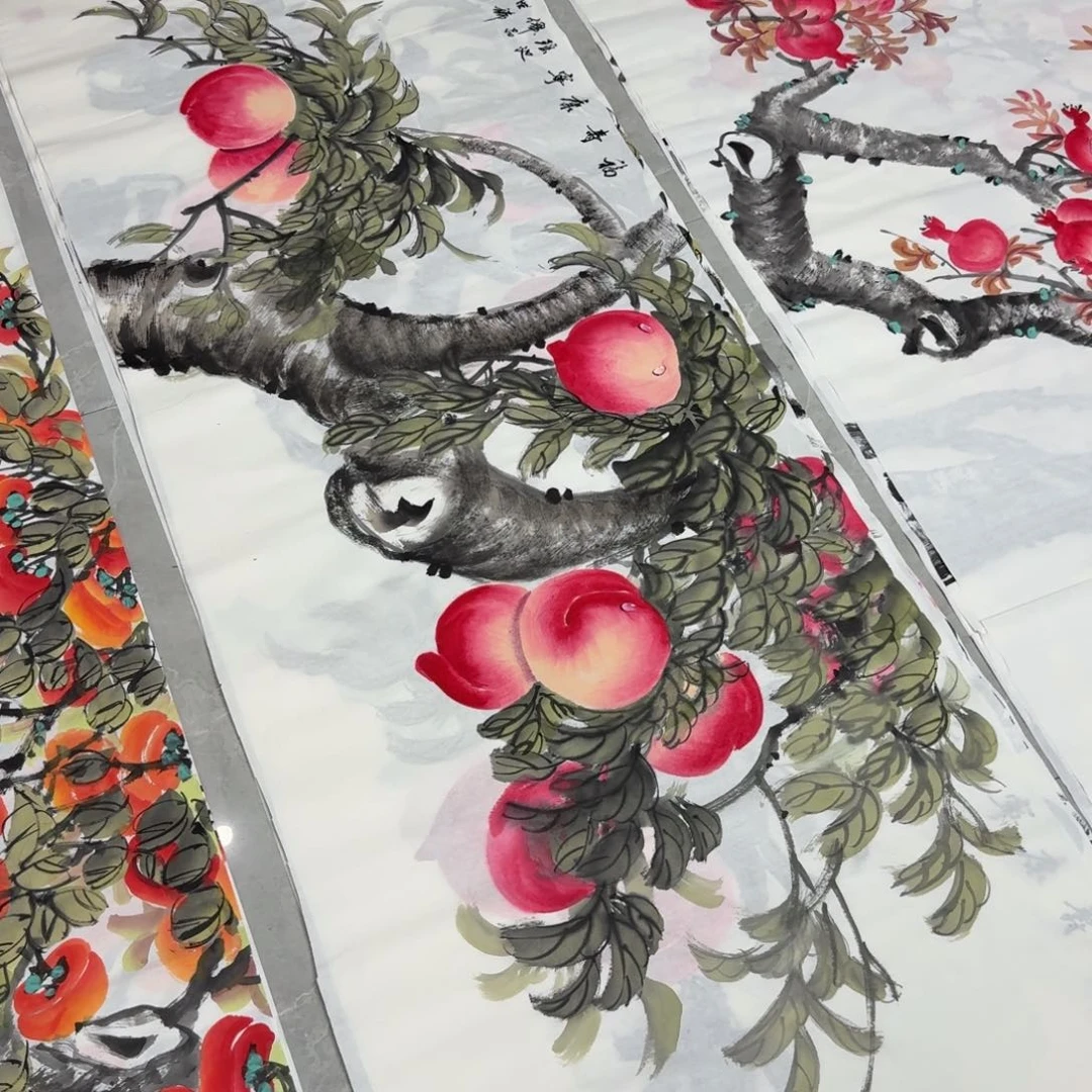 国画尺寸70X180纯手绘作品