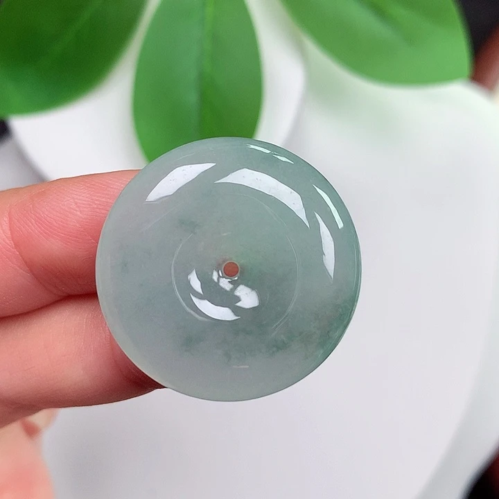 颈饰未镶嵌翡翠平安扣 27.2x6.2mm