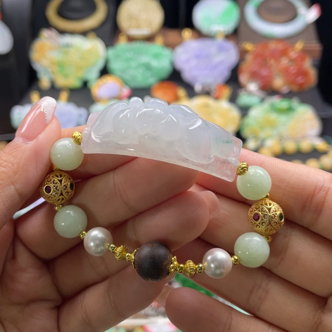 未镶嵌手链翡翠代编织