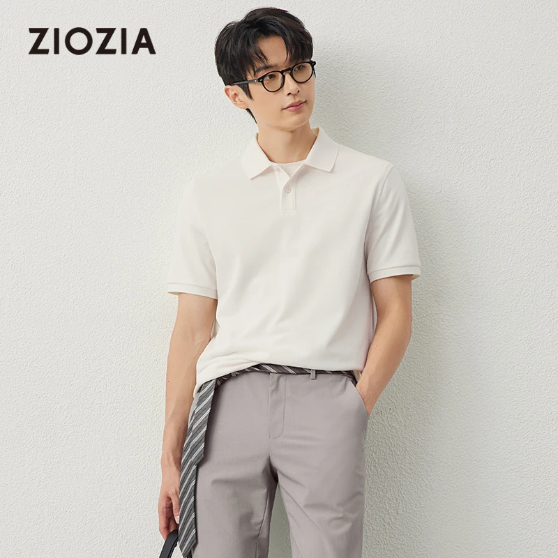 【3A抗菌】ZIOZIA通勤男装25夏微落肩合体短袖T恤POLO衫ZTPE2251A