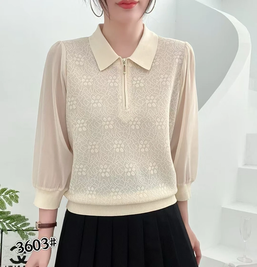 【衣联服饰】精品妈妈款中袖上衣3603