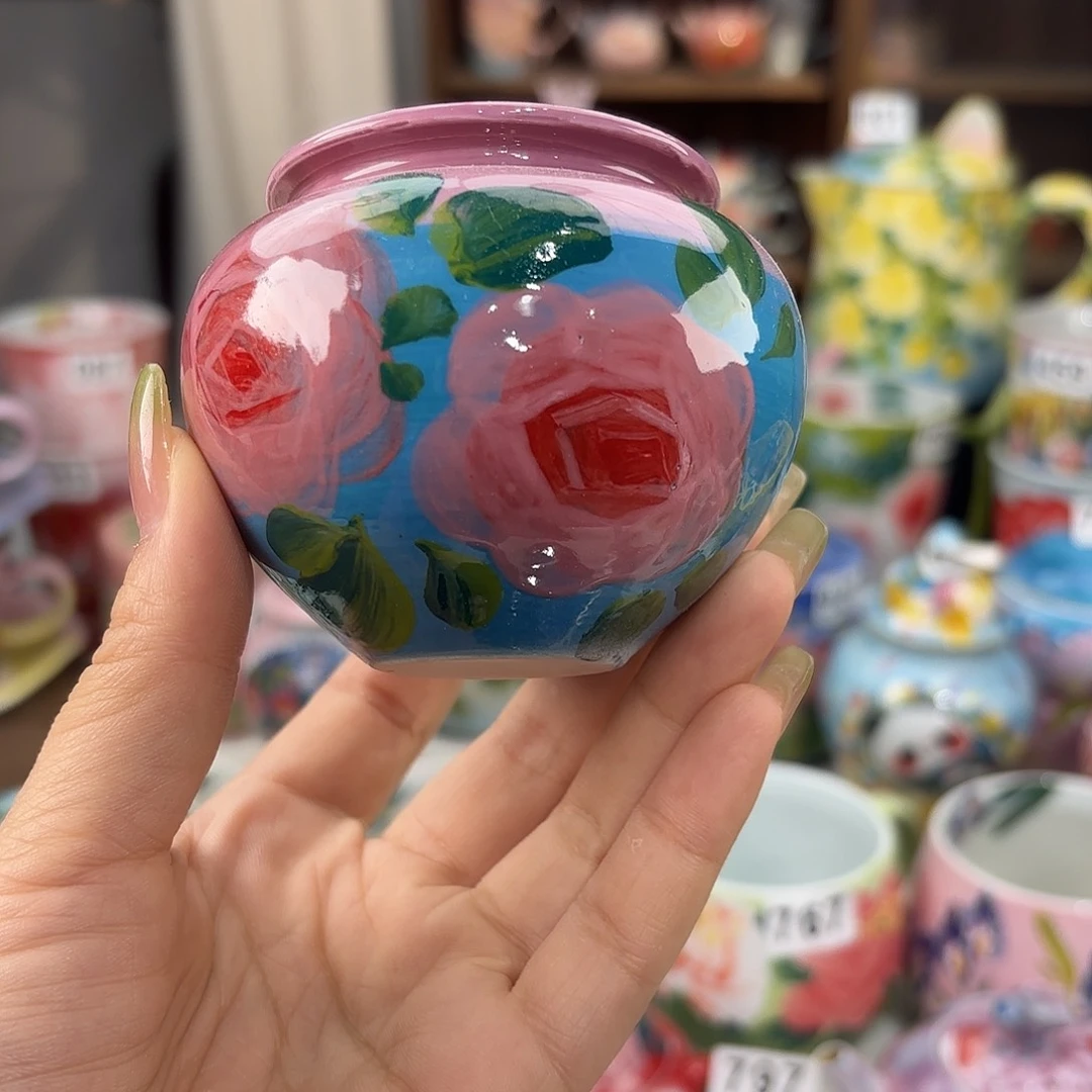 瓷片景德镇手绘高温釉下彩陶瓷茶具