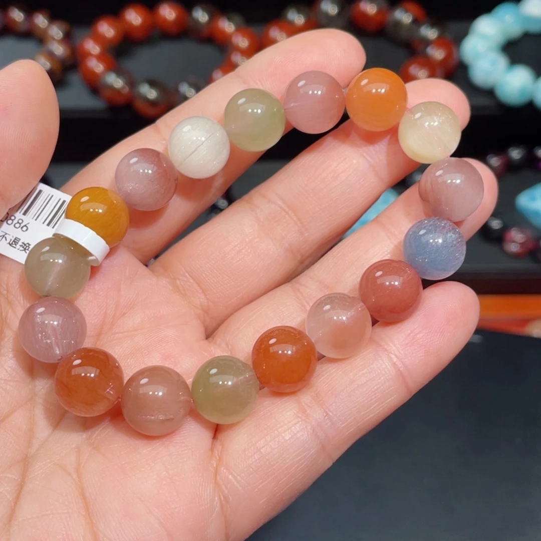 水晶手链未镶嵌兔毛手链，晶体通透