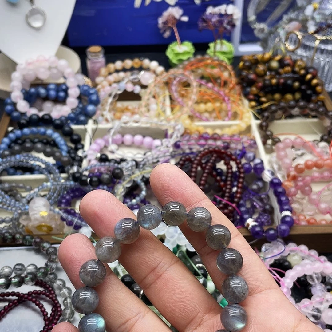 水晶手串未镶嵌灰月光