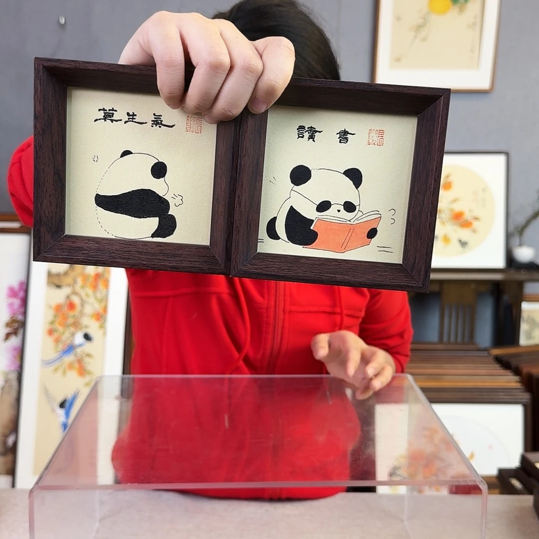 国画手绘带框尺寸：12*12