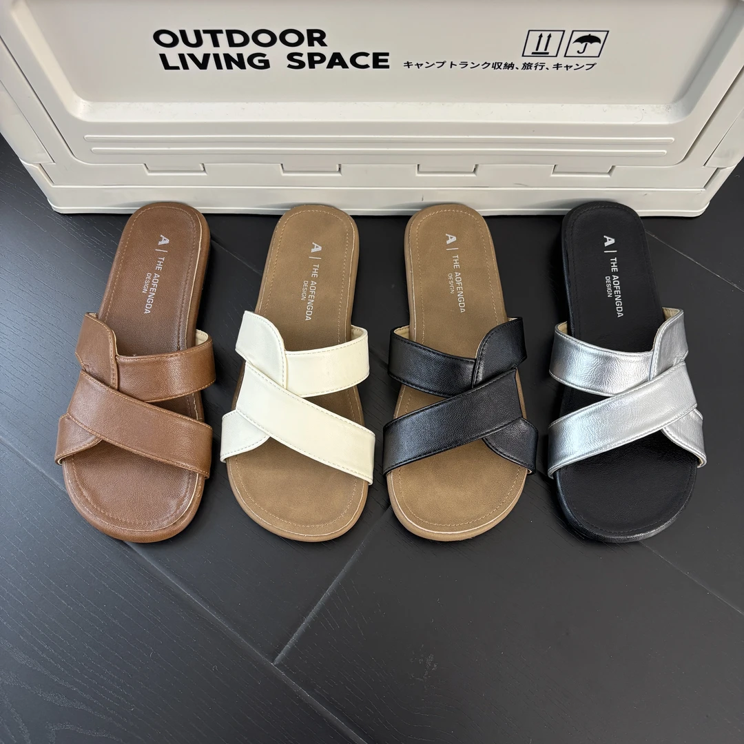 【三喜】‘s型韩系拖鞋’夏季外穿软底新款海边沙滩一字拖鞋防滑显瘦