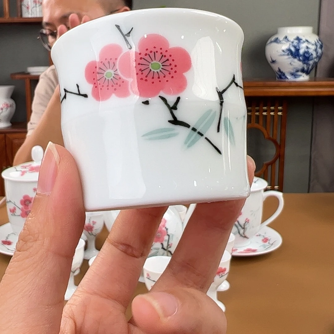 滑石子 红梅竹节杯