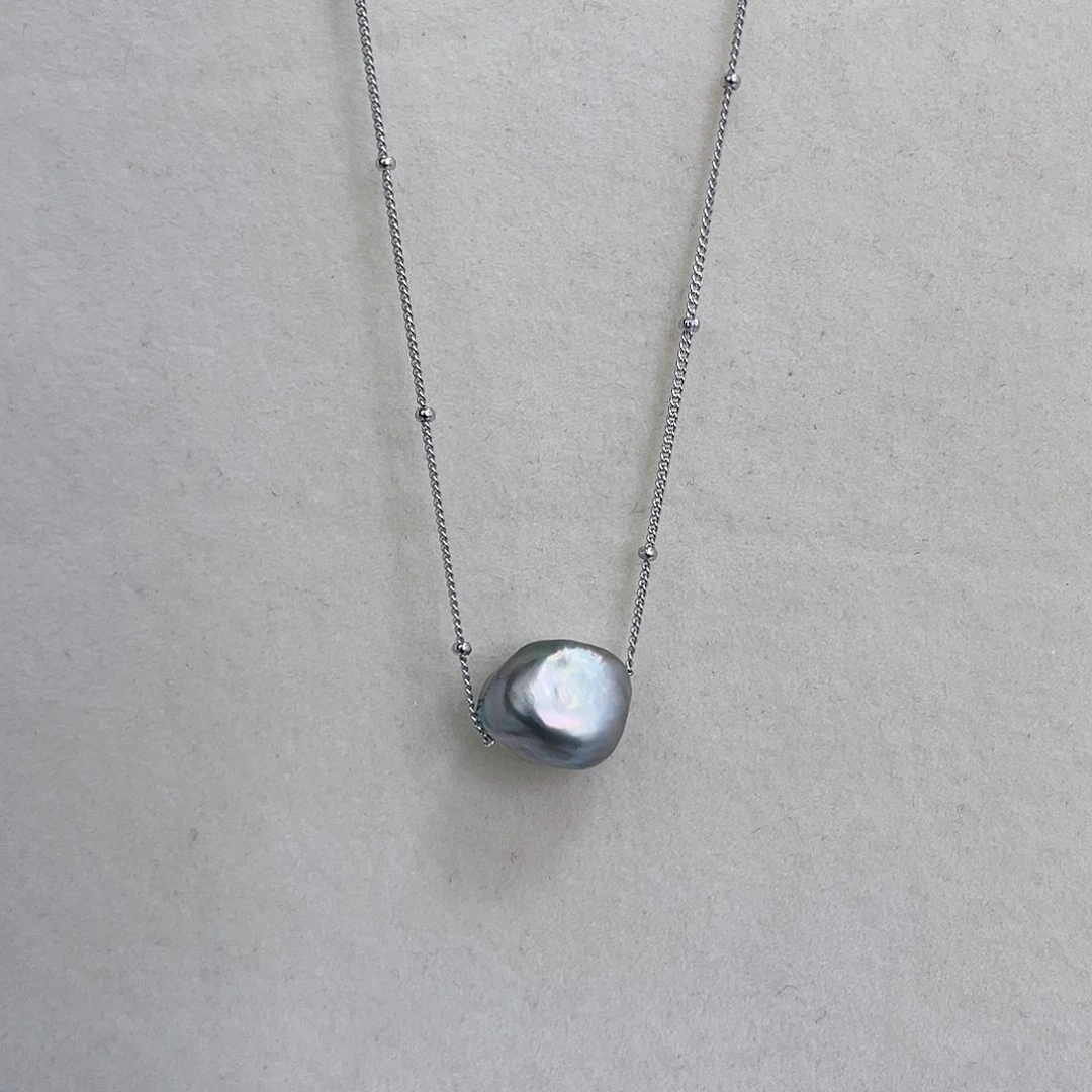 海水珍珠颈饰银S925镶嵌