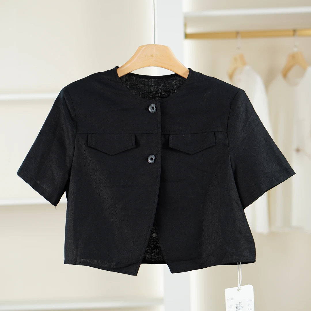 麦迪尚品【DT*】51008235 夏季简约短袖上衣时尚短外套品牌女装