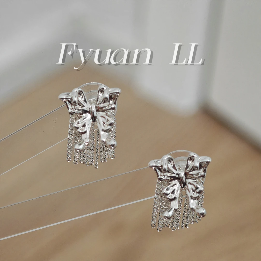 铜合金耳饰 原创设计感异度蝴蝶系列耳针耳环女小众气质耳钉