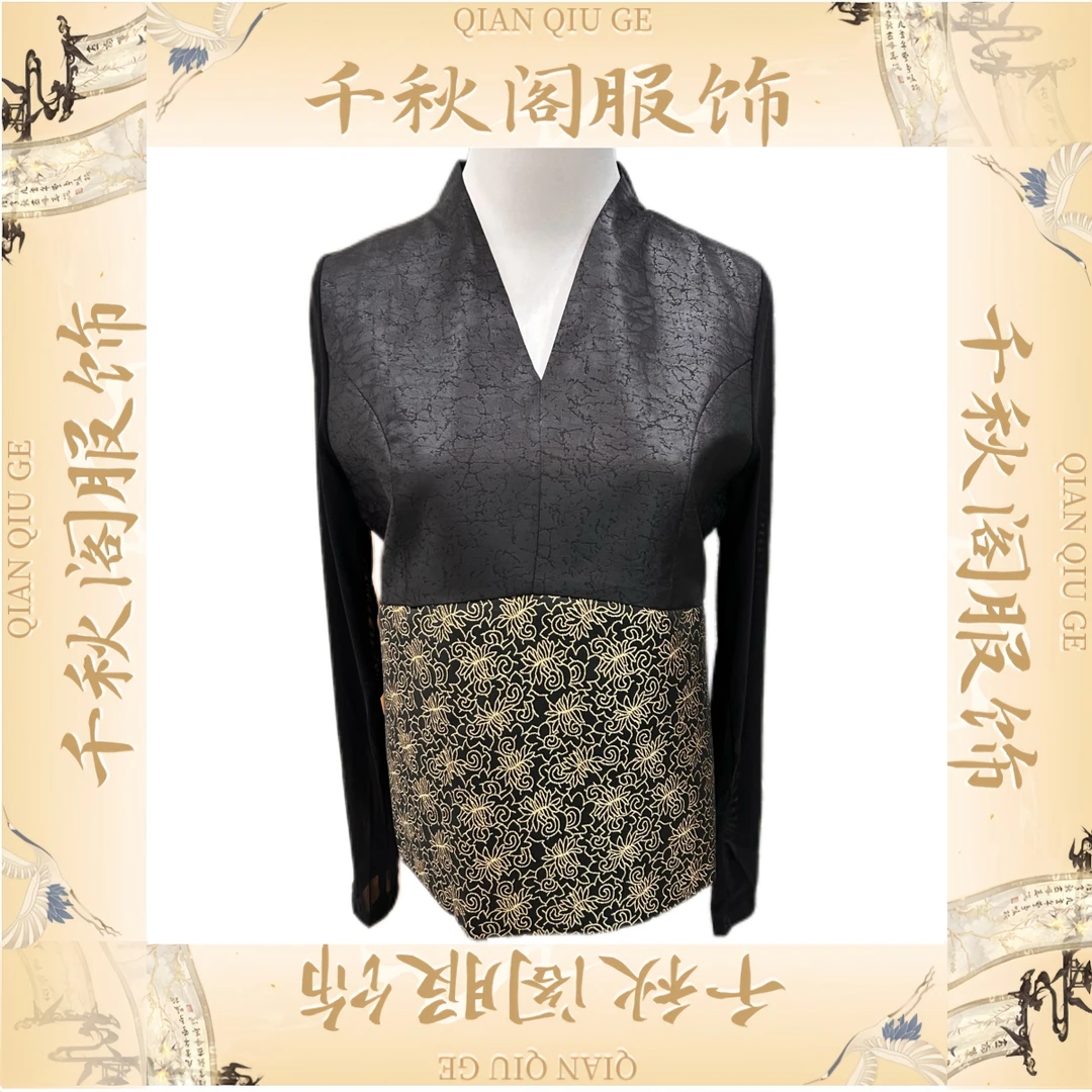 【千秋专属】483民族风上衣2025百搭时尚ins黑色