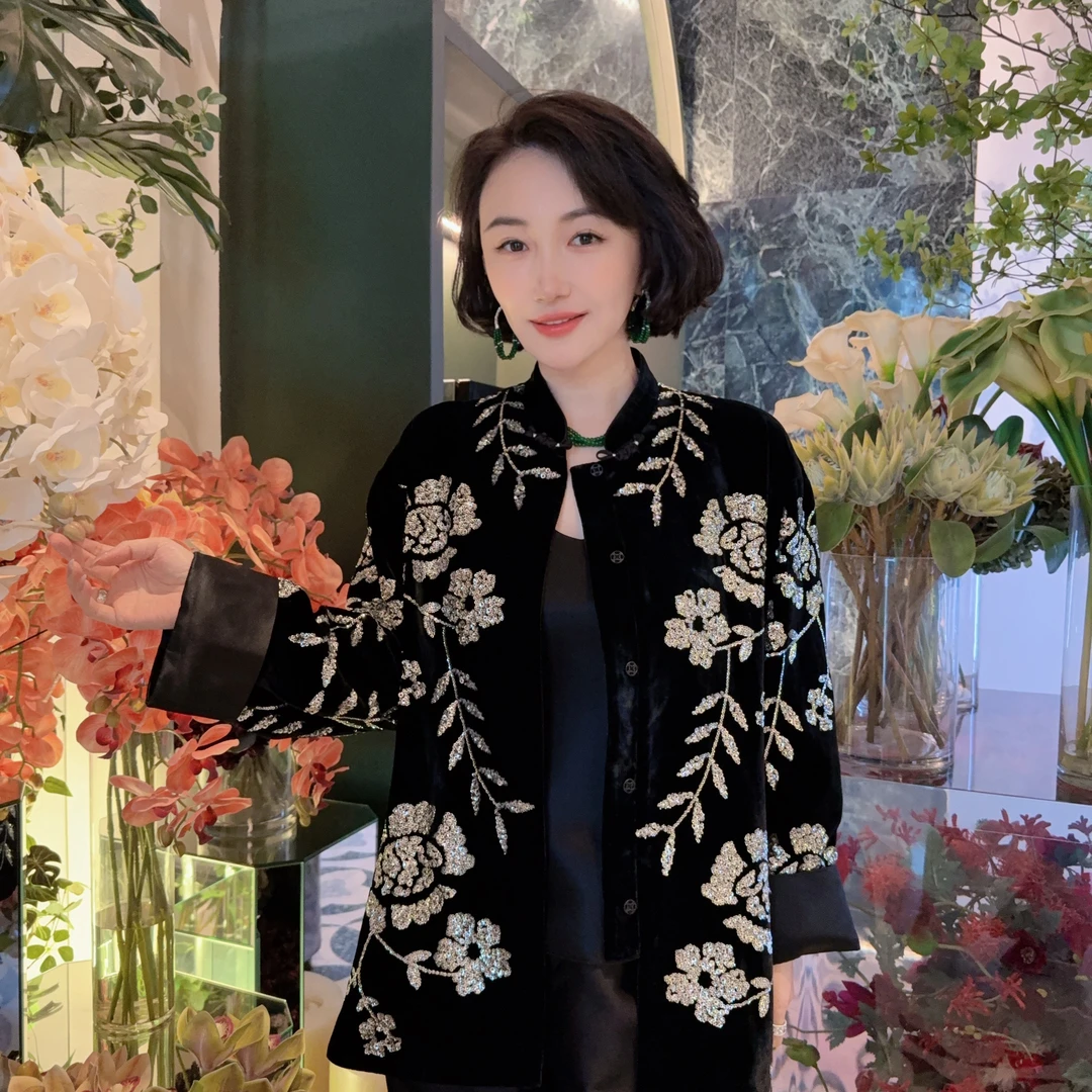 Betty Bairn【花裳佳人】高端定制桑蚕丝短绒外套24B-BW7285