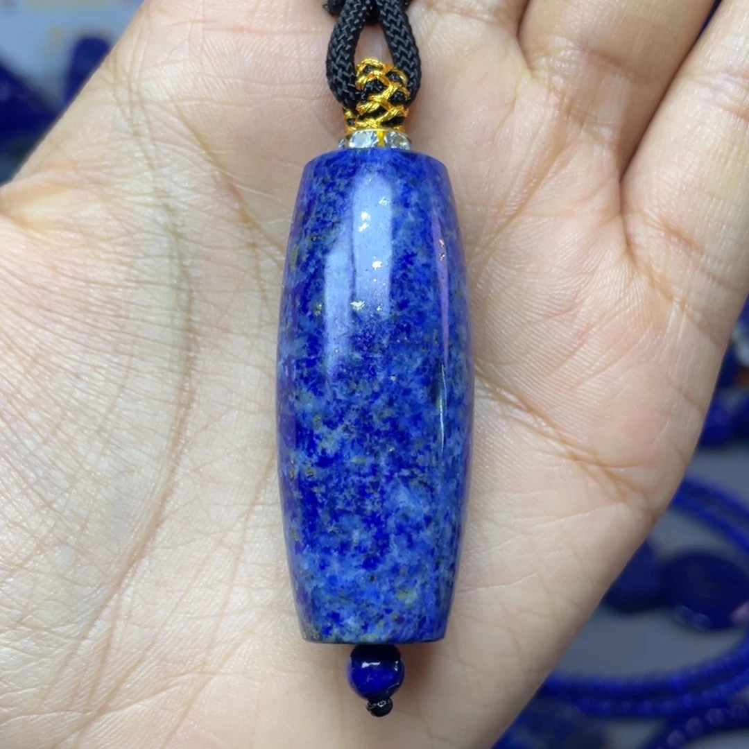 青金石未镶嵌19×46mm桶珠配饰