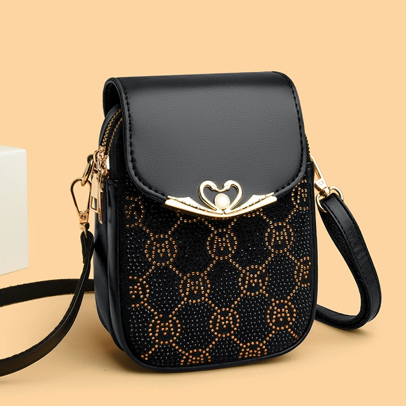 正品软皮女包2025夏新款复古手机小包包时尚单肩斜挎包百搭零钱包