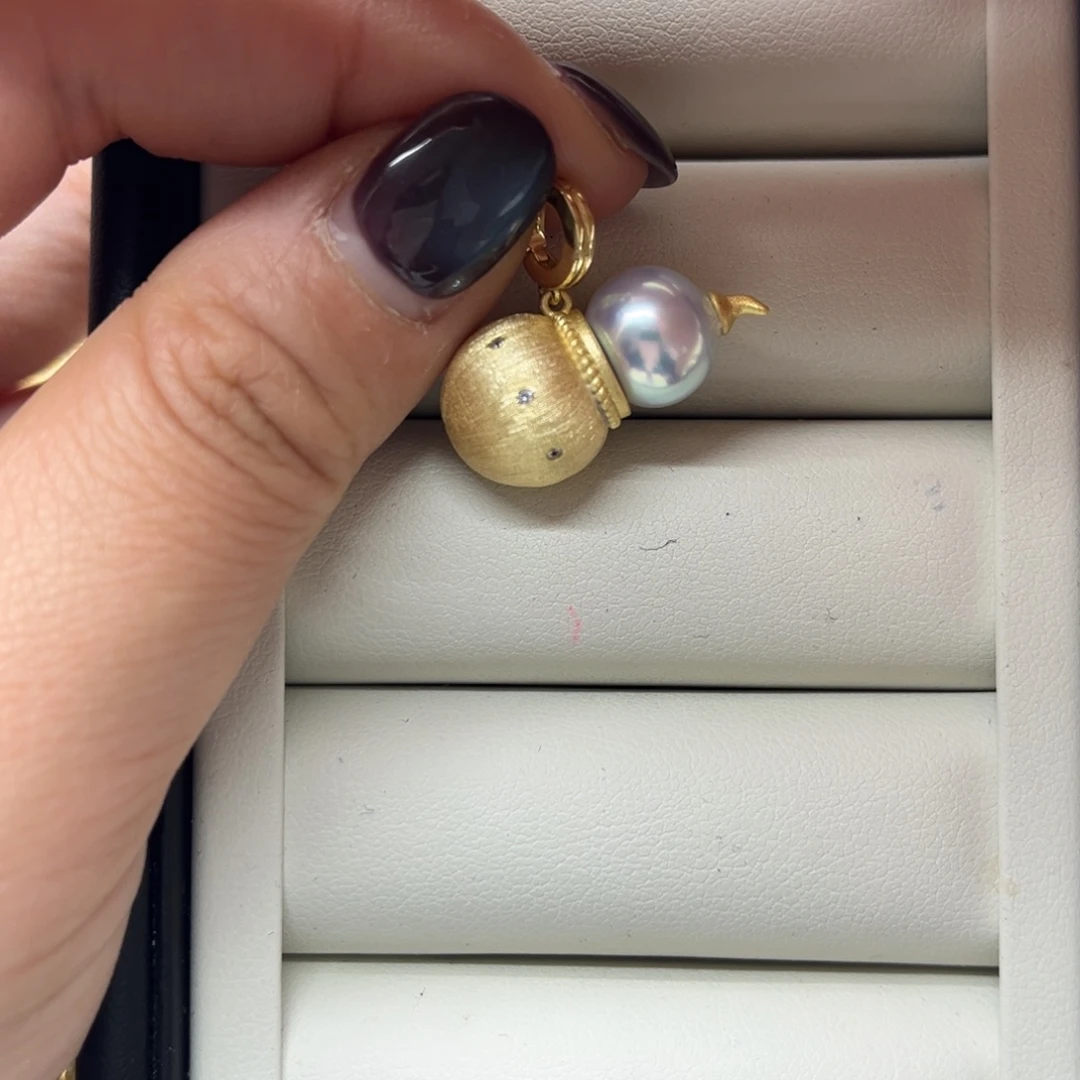 海水珍珠吊坠(不含链)银S925镶嵌