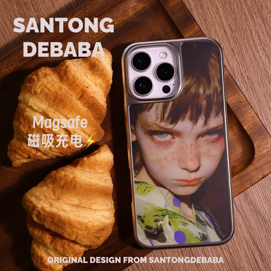 【雀斑男孩】电镀磁吸壳适用苹果16防摔iphone13/4promax全包15创意