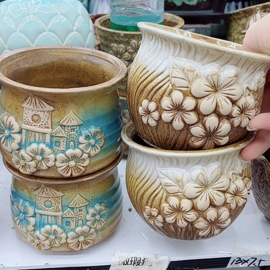 多肉绿植陶瓷花盆9.9包邮