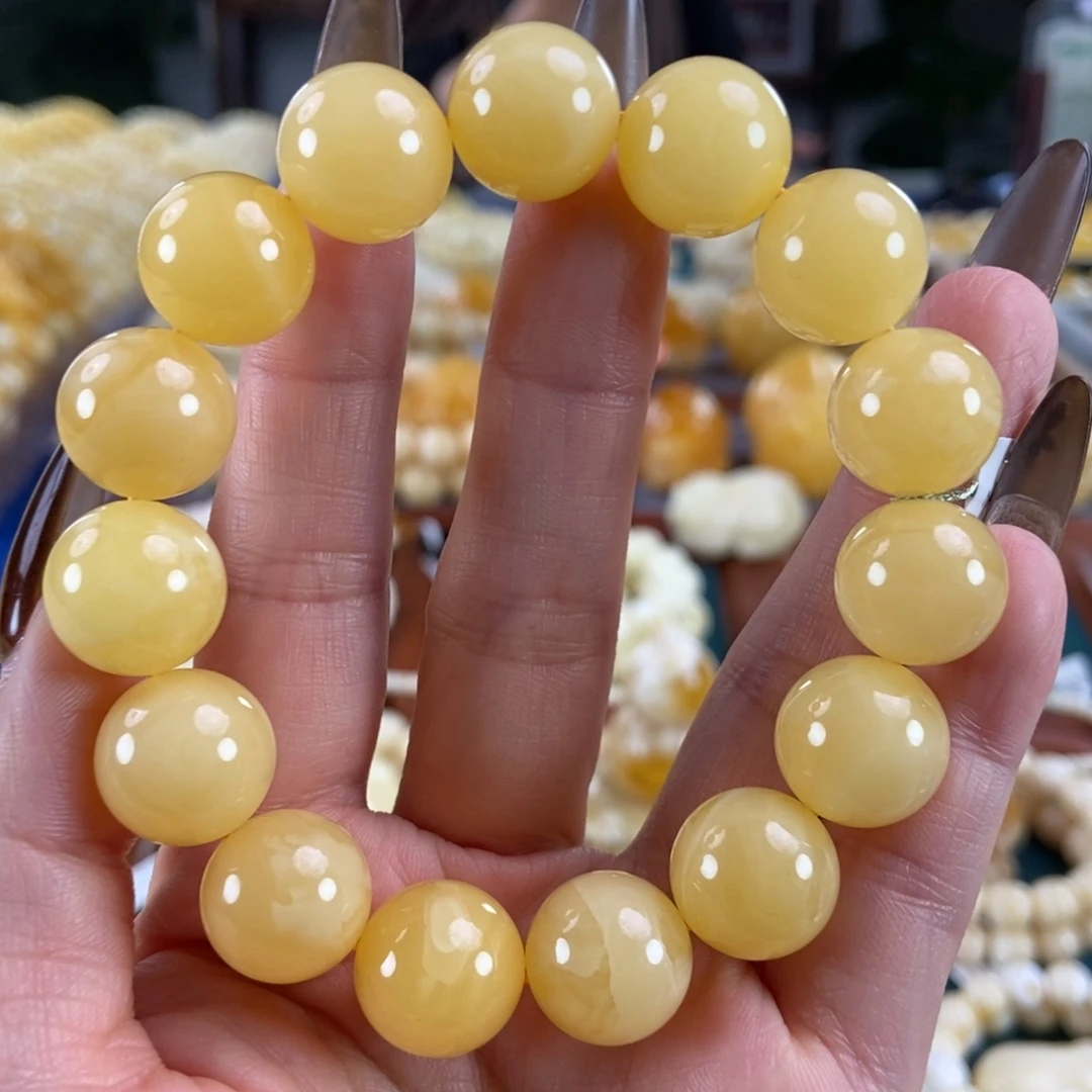 琥珀未镶嵌珠宝奇石14圆珠26.04