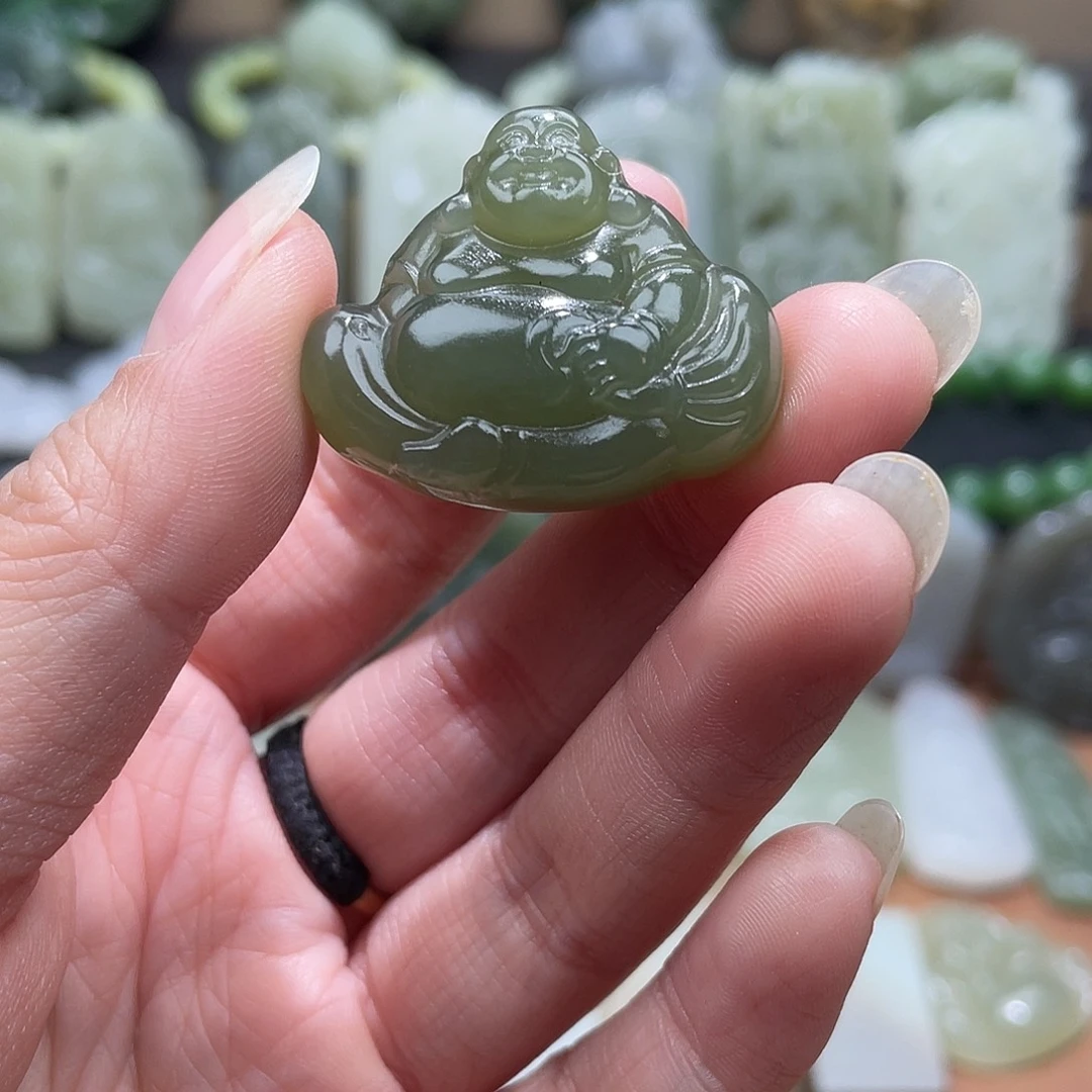 和田玉未镶嵌吊坠(不含链)