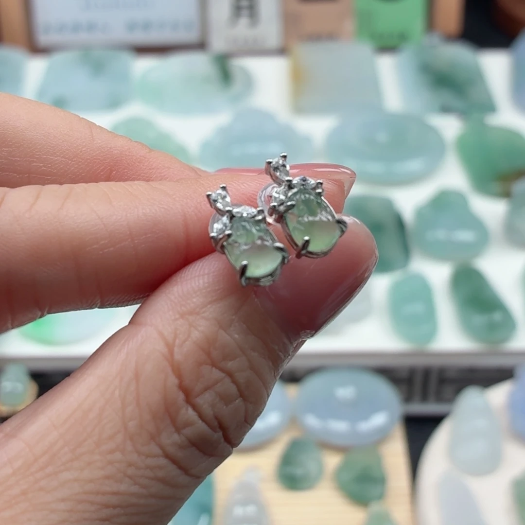 翡翠银S925镶嵌颈饰天然A货翡翠