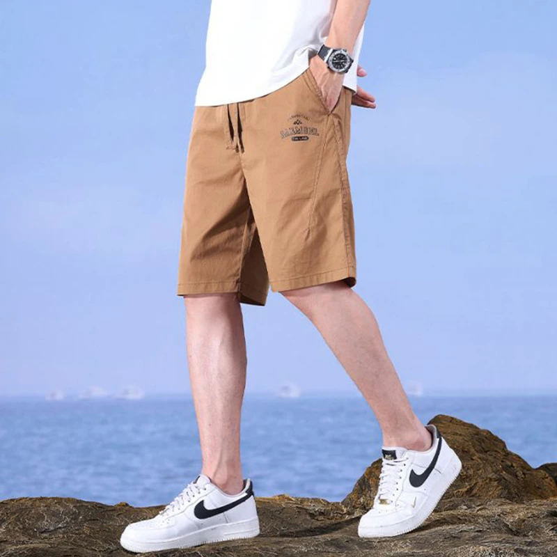 夏季新款五分短裤宽松大码简约百搭薄款透气男女同款休闲五分裤