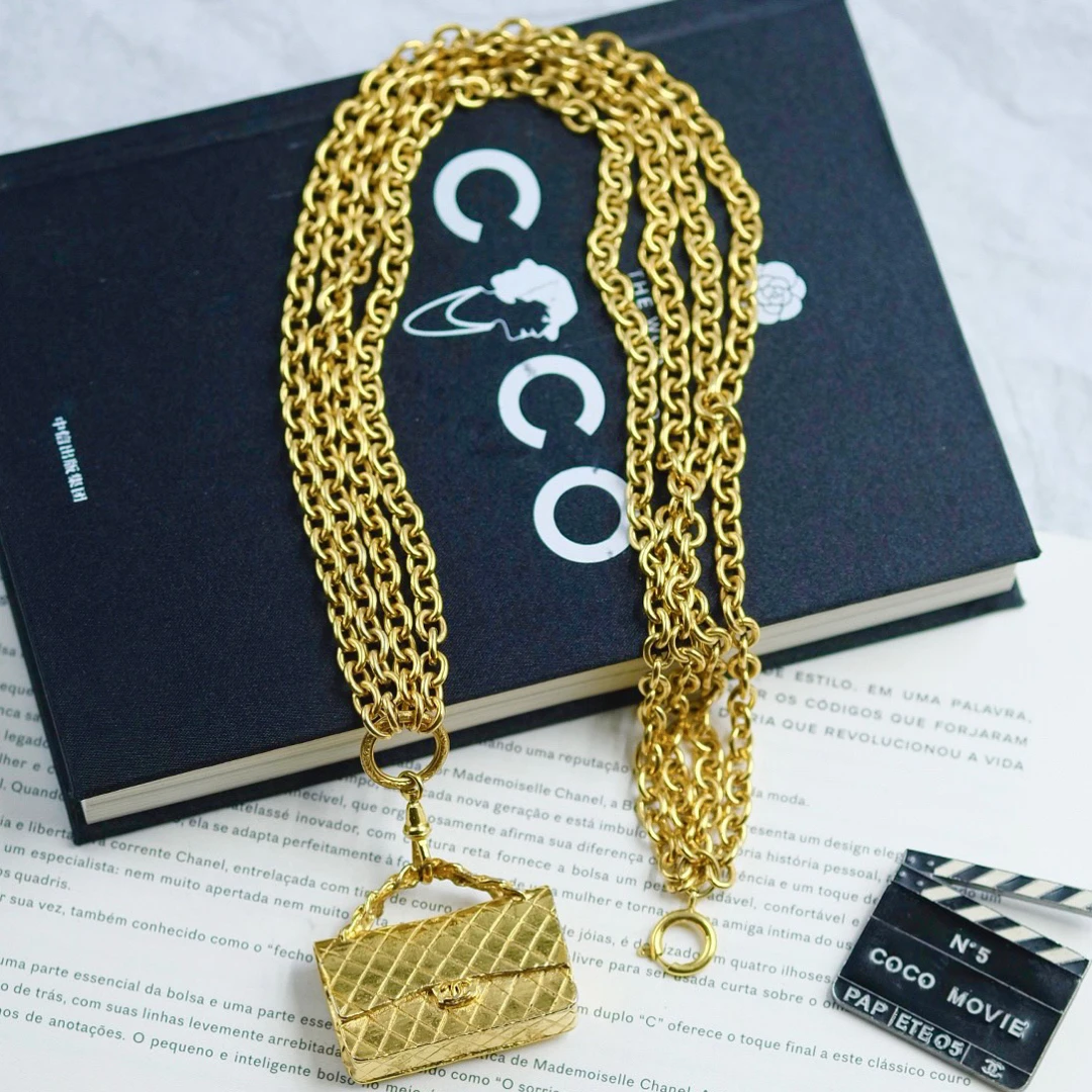 99新 Chanel/香奈儿 Chanel Vintage 多层包包吊坠项链