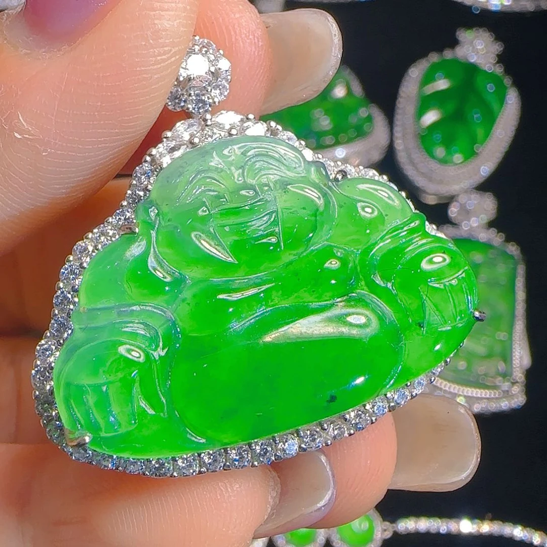 翡翠吊坠(赠链)银S925镶嵌