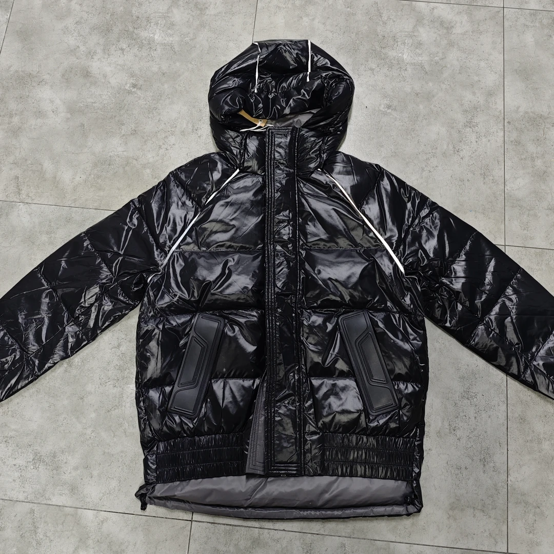 7302黑G--高级质感#深冬款时尚百搭连帽情侣款保暖宽松外套