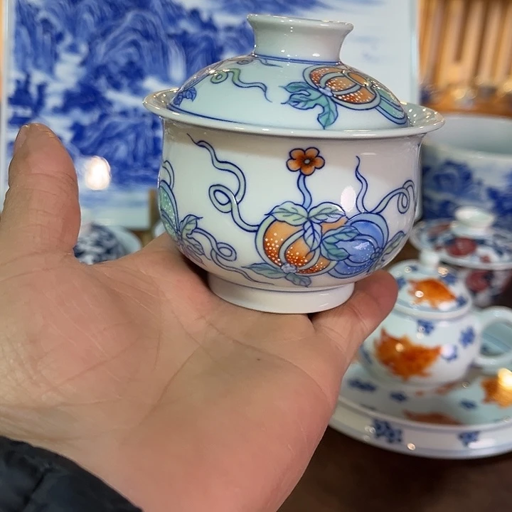 錡镇堂手工手工盖碗