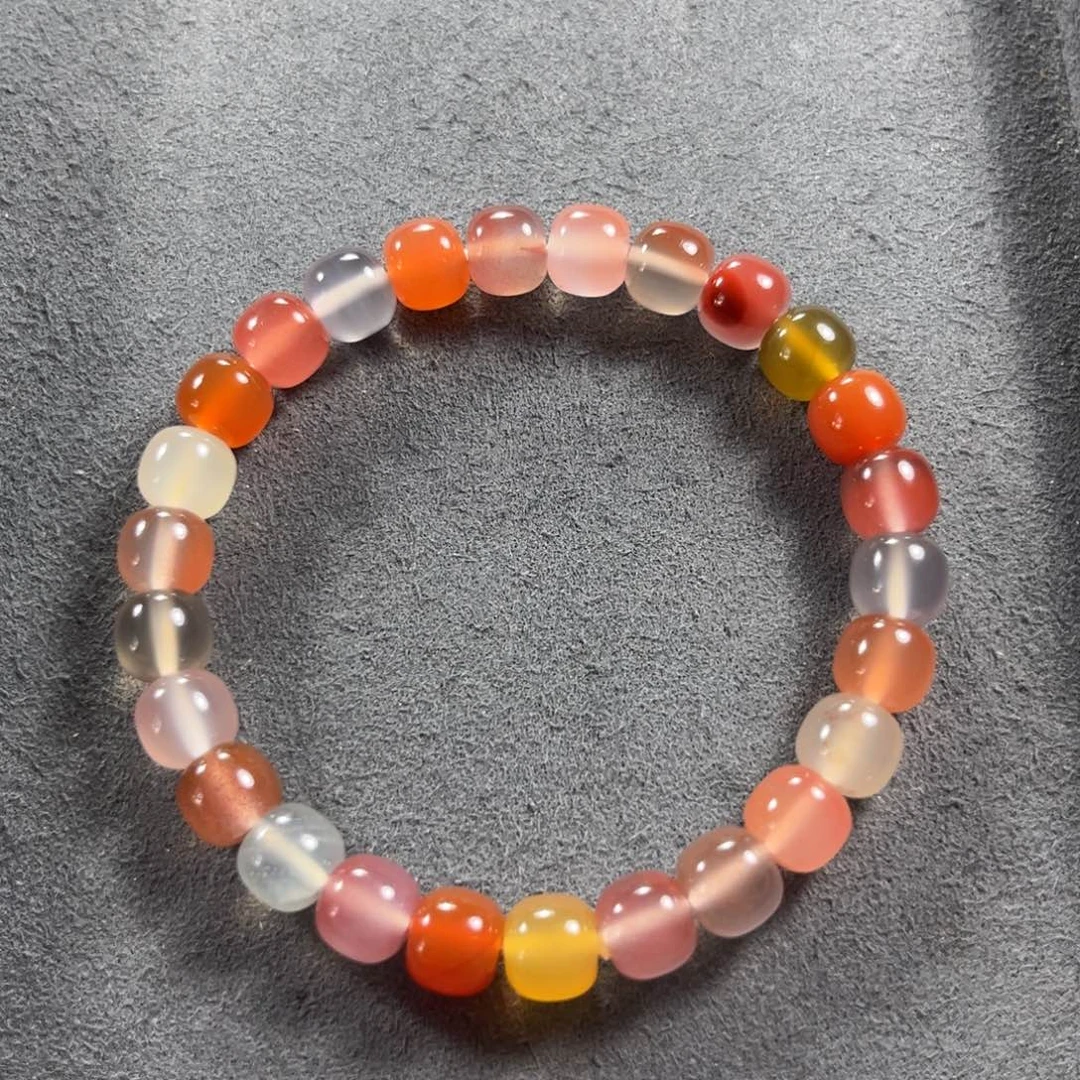 晨***️南红玛瑙未镶嵌手串