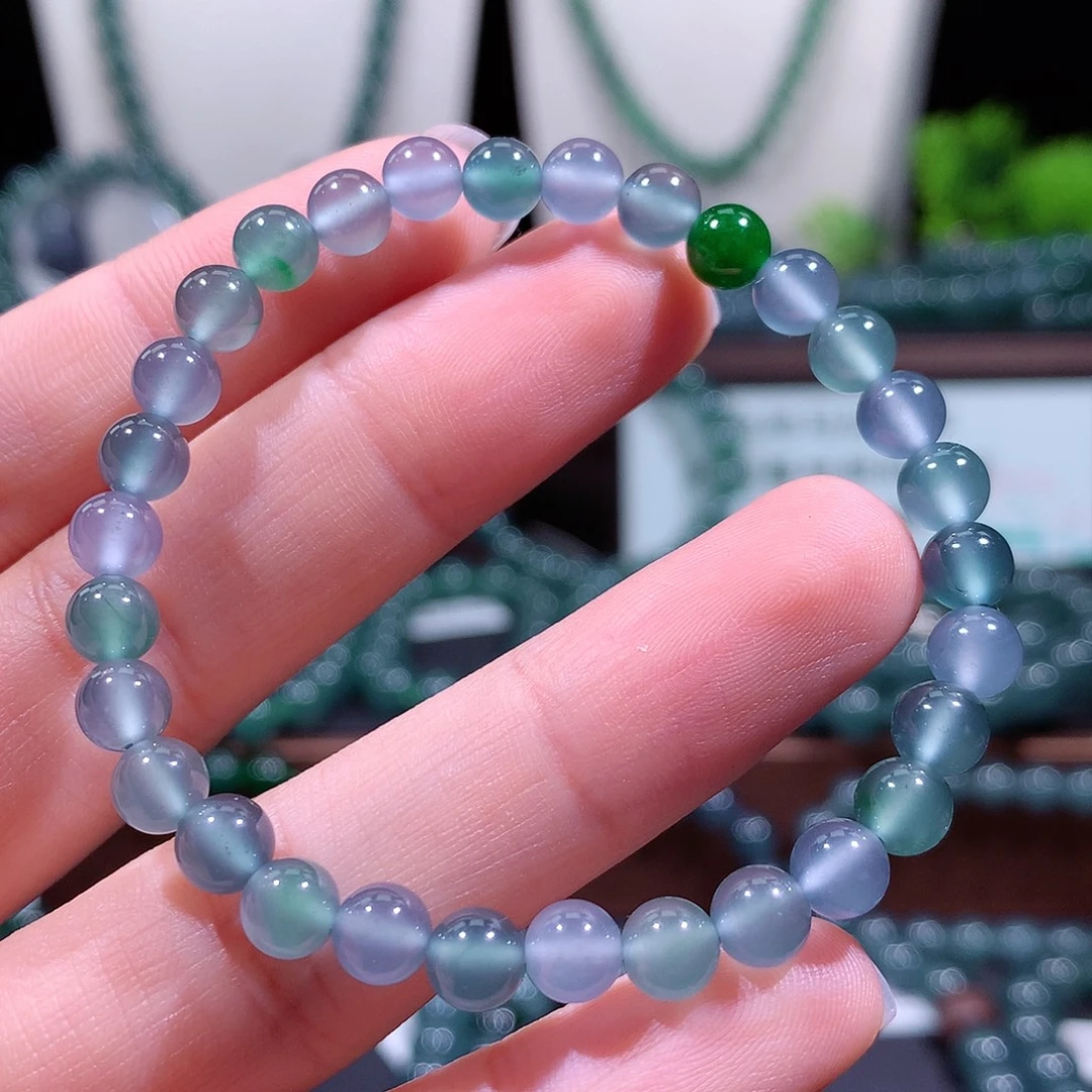 翡翠未镶嵌手链天然a货翡翠手串6