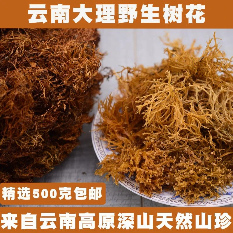 云南大理特产野生树花菜树皮树花树胡子凉拌菜山珍干货500克