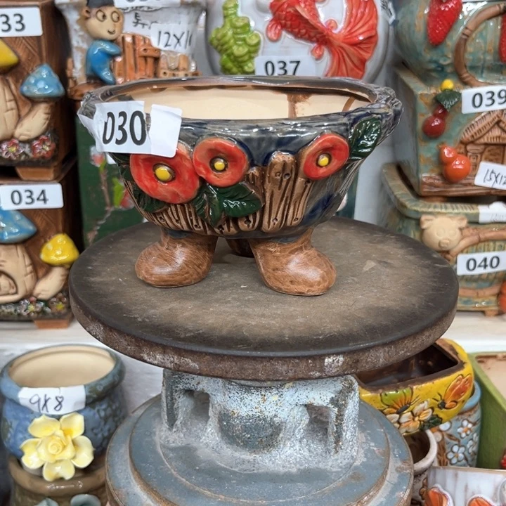 紫砂花盆粗陶材质多肉花盆