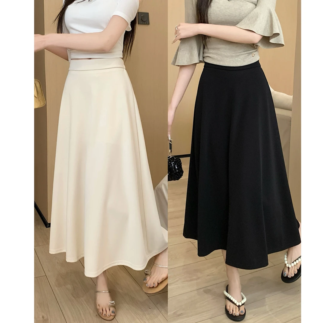 8043-夏女装显瘦微胖大码宽松半身裙