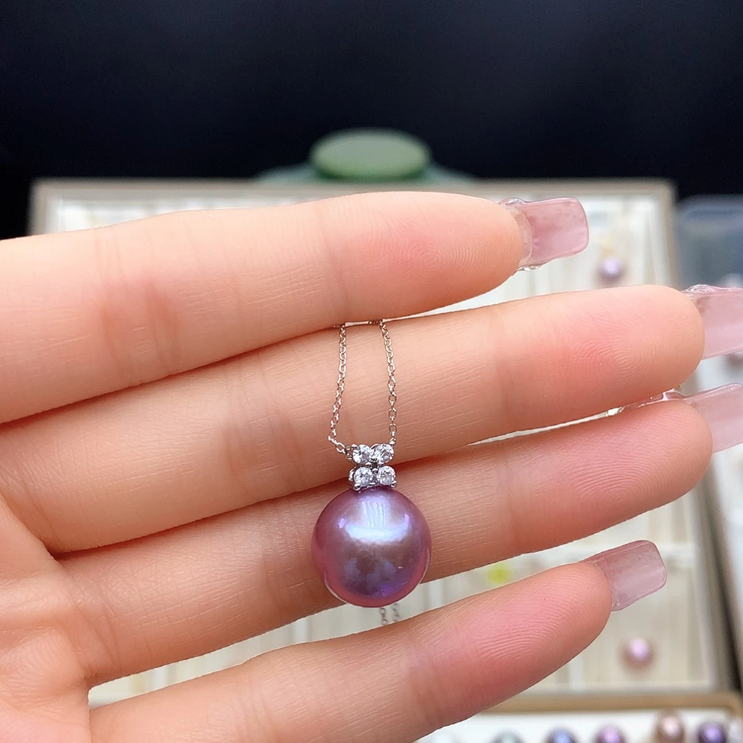 淡水珍珠颈饰银S925镶嵌