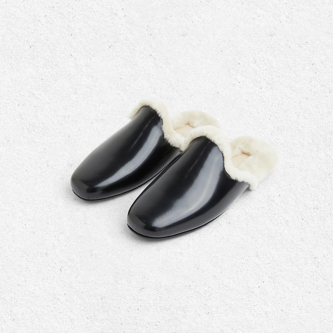 慵懒风设计秋冬加绒保暖拖鞋外穿JH055